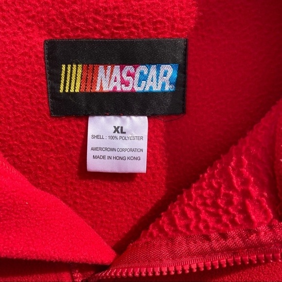 NASCAR Vintage Mens Red/BLK 1/4” Zip Fleece EUC - Picture 4 of 4